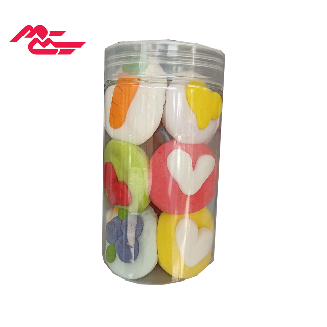 مارشمالو جار کوچک جلی رز مدل استوانه ای 150 گرمی