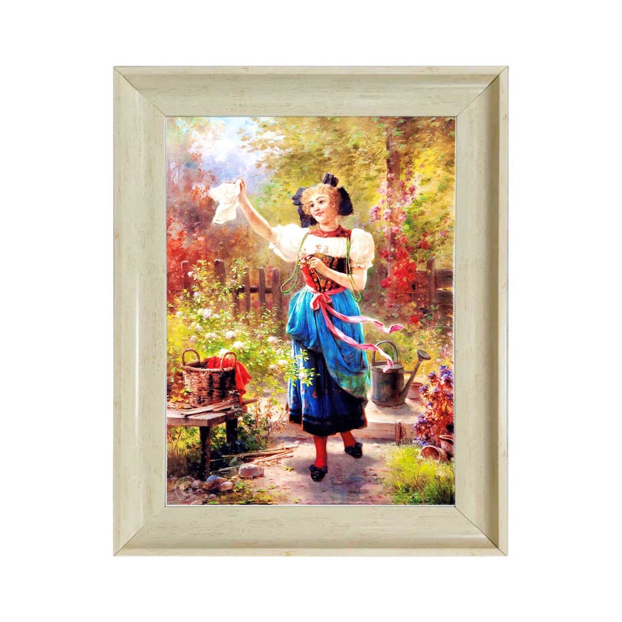 تابلو فرش چاپی طرح دختر کد 11300 سایز 60×40 سانتی متری