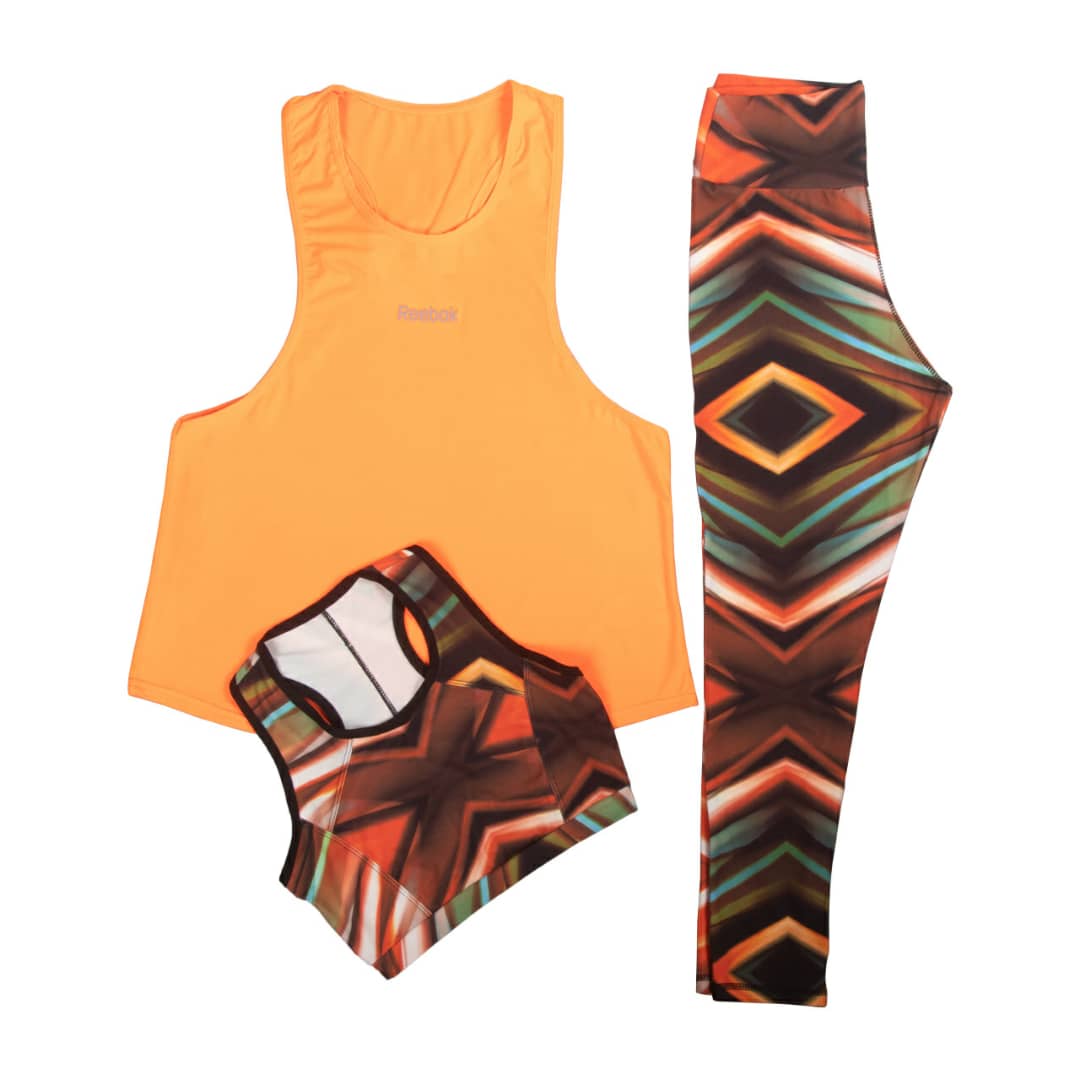 ست نیم تنه کاور و لگ چاپی زنانه