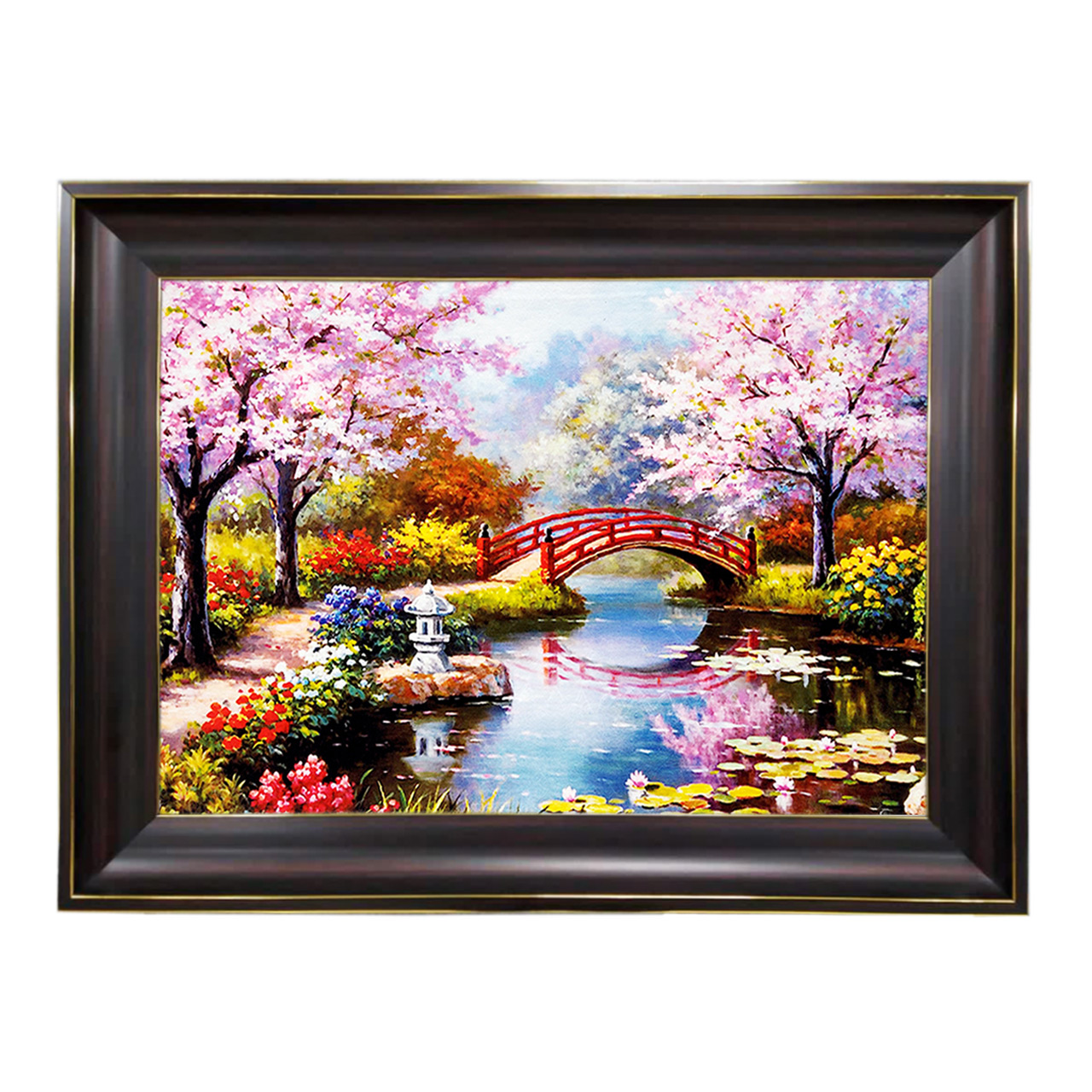 تابلو فرش چاپی طرح دریاچه کد 10144 سایز 60×40 سانتی متری