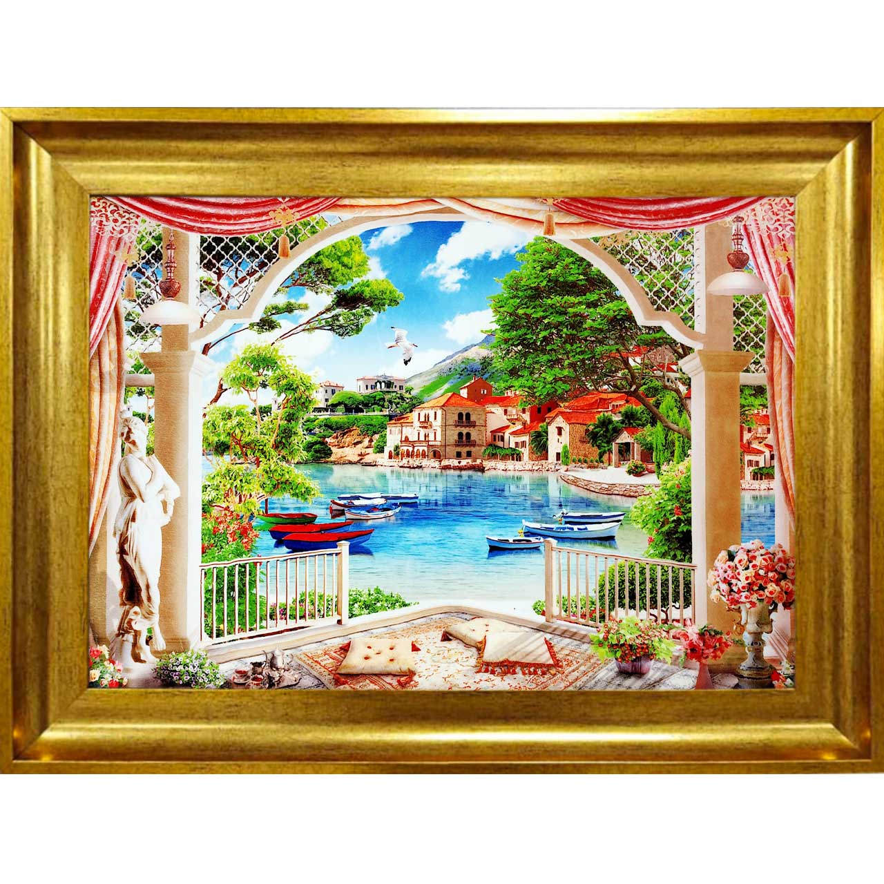 تابلو فرش با زیبا ترین قاب