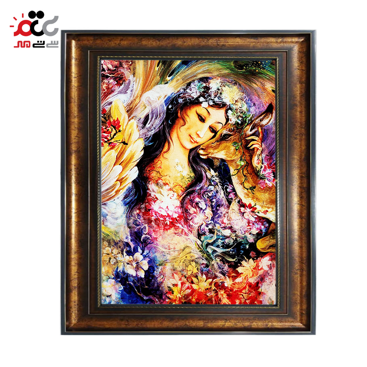 تابلو فرش چاپی طرح مینیاتوری کد 16028 سایز 70×100 سانتی متری