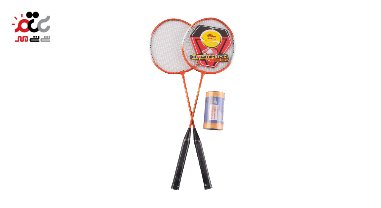 راکت بدمینتون همراه با توپ بووانگ مدل کیف دار دو عددی کد 771