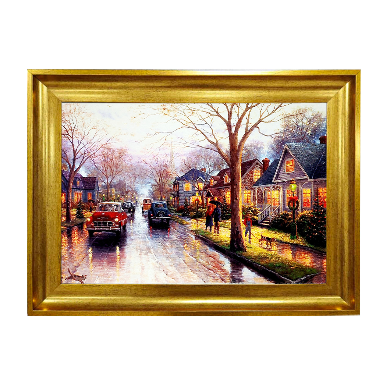 تابلو فرش چاپی طرح خیابان کد 10021 سایز 50×50 سانتی متری