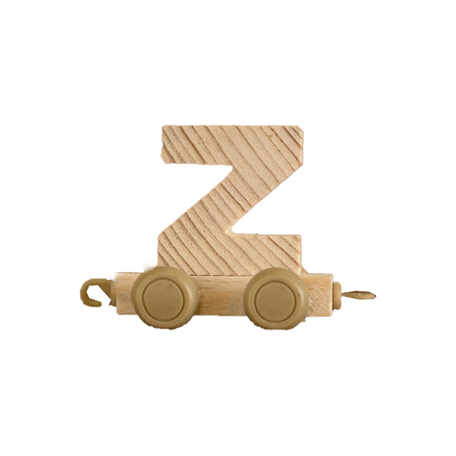 قطار چوبی طرح حروف انگلیسی حرف Z