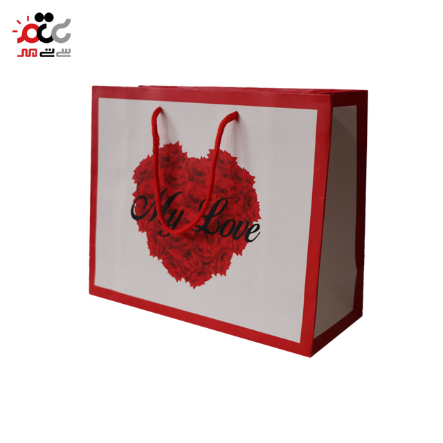 خرید ساک هدیه  طرح لاو  14×21 سانتی متری