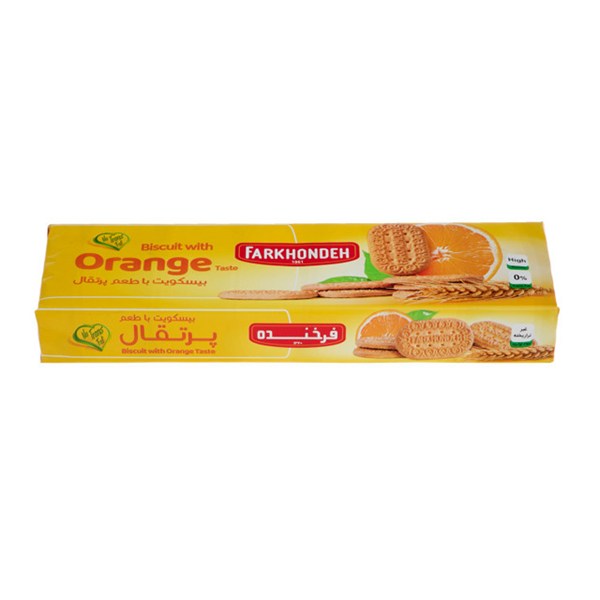 بیسکویت با طعم پرتقال فرخنده 130 گرمی