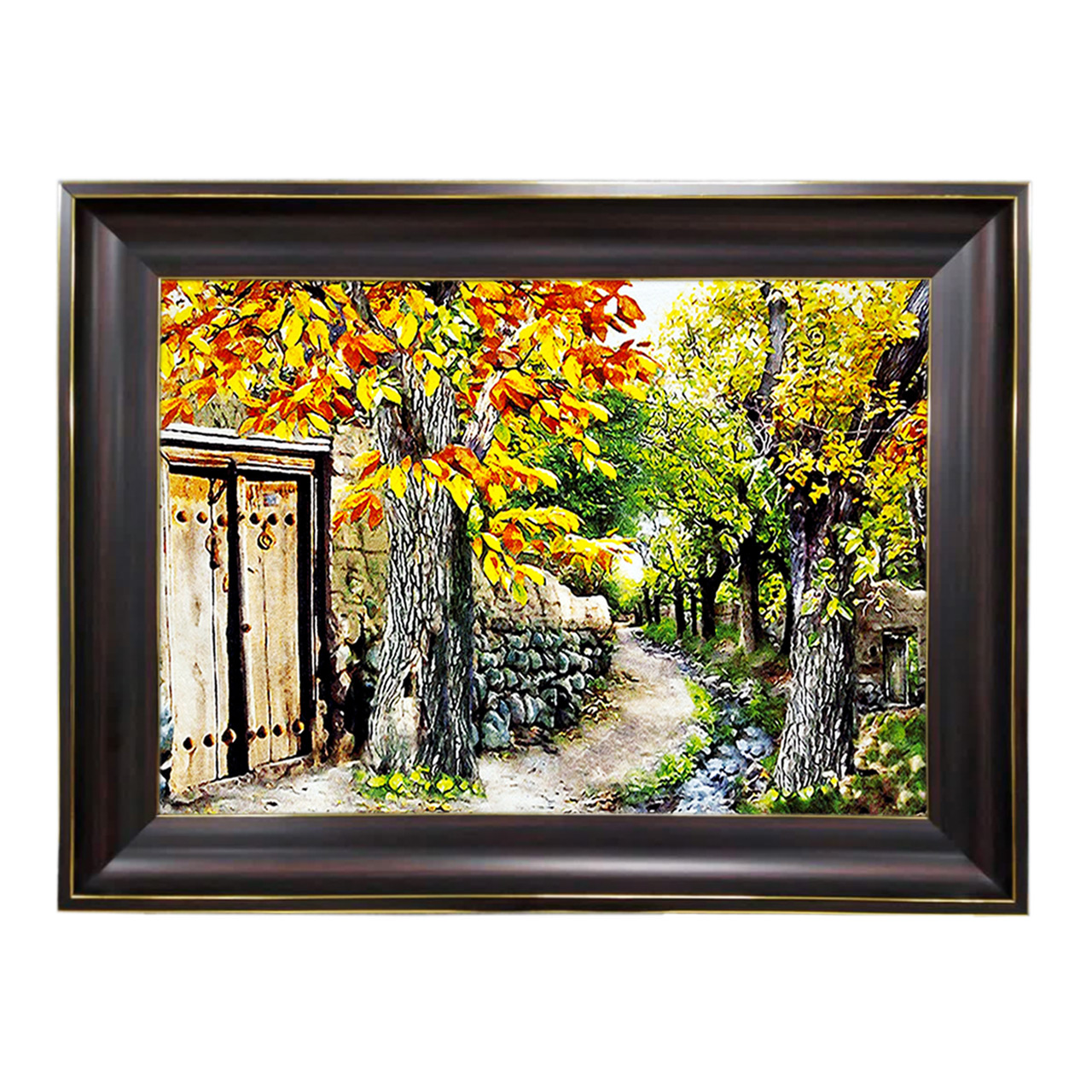 تابلو فرش طرح کوچه باغ