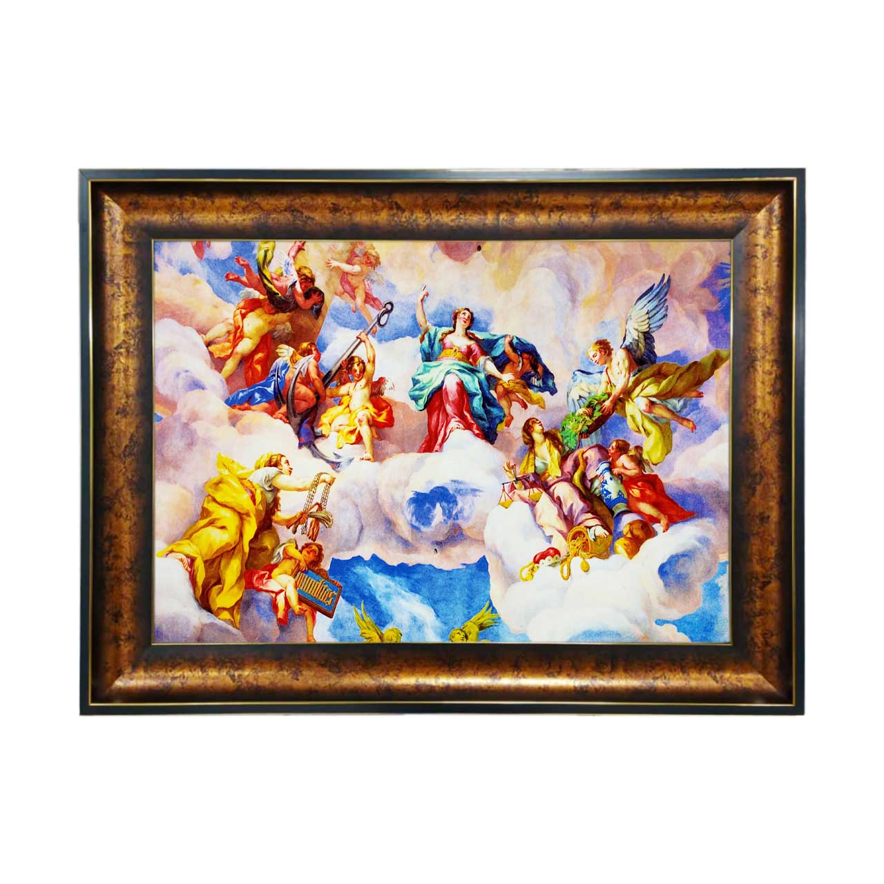 تابلو فرش چاپی طرح بهشت کد 11092 سایز 50×35 سانتی متری