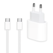 شارژر دیواری دوپین فست تک پورت اپل مدل A2347 iphone 16 Pro Max به همراه کابل شارژ Type-C To Type-C - سفید (گارانتی پارتیان پایا)