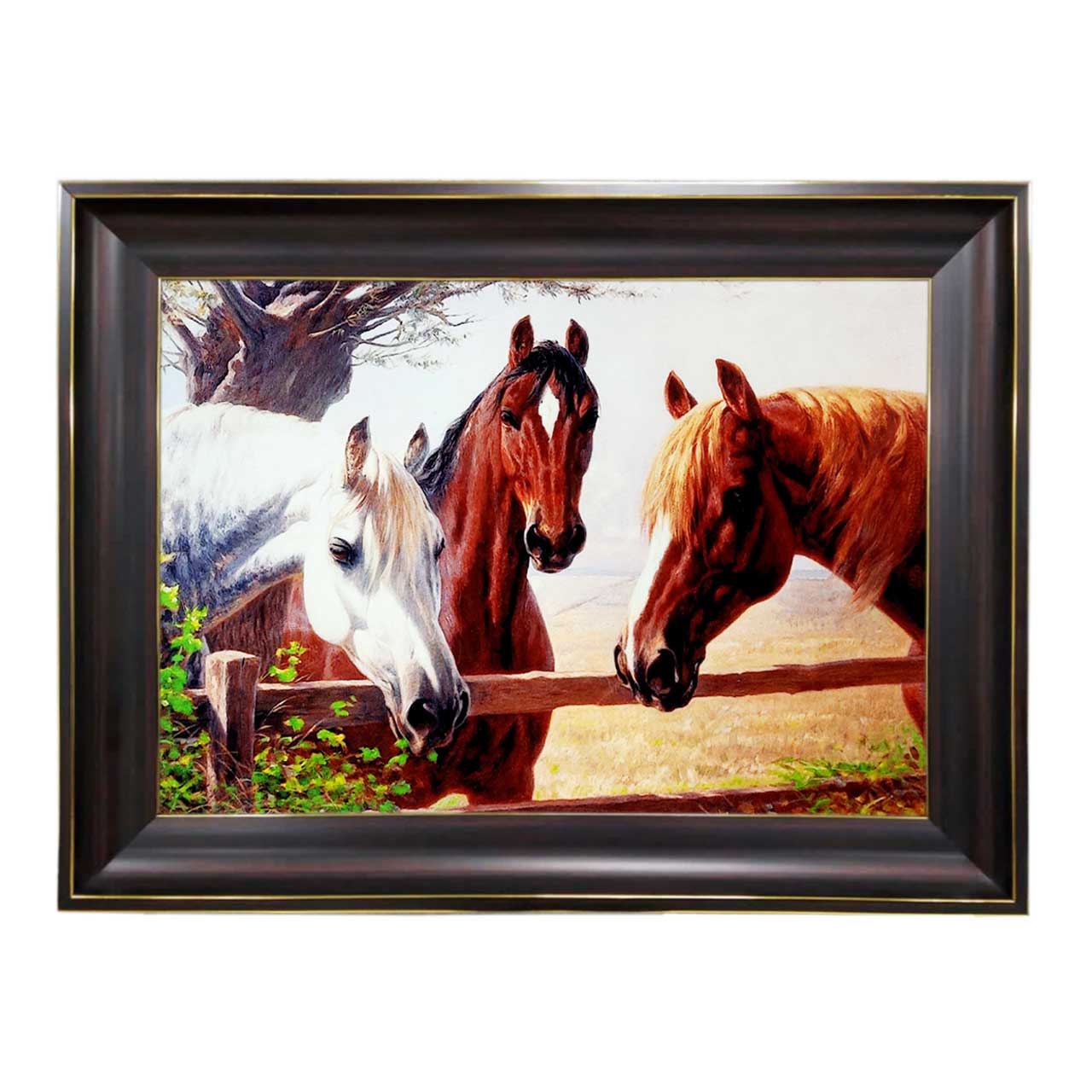 تابلو فرش چاپی طرح اسب کد 14020 سایز 60×40 سانتی متری