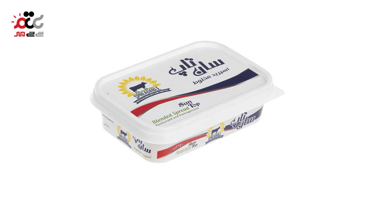 اسپرید مخلوط کره حیوانی و روغن آفتابگردان سان تاپ 150 گرمی