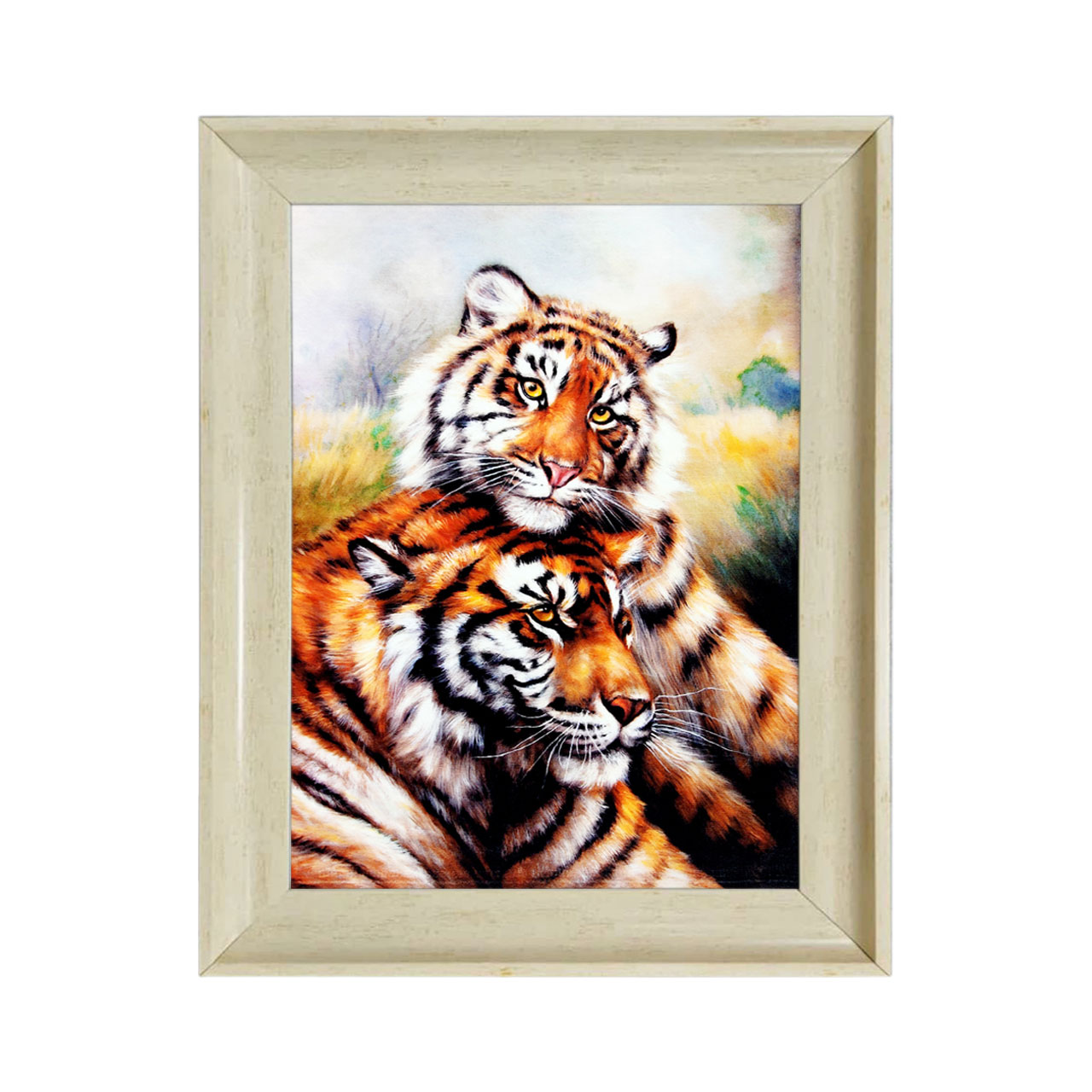 تابلو فرش چاپی طرح ببر کد 14313 سایز 60×40 سانتی متری