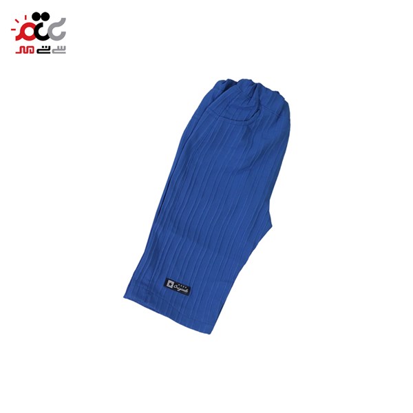 ست بلوز و شلوارک پارچه ای پسرانه آبی سایز 45