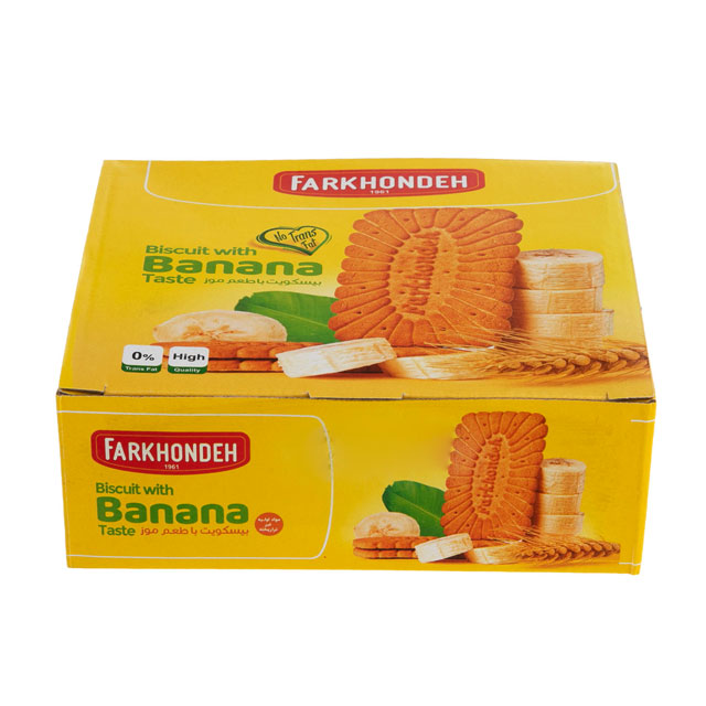 بیسکویت با طعم موز  فرخنده 750 گرمی