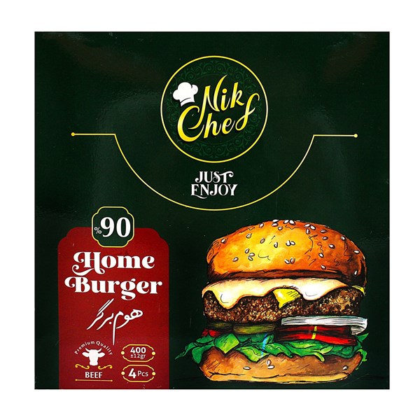 همبرگر 90% گوساله نیک شف 400 گرمی