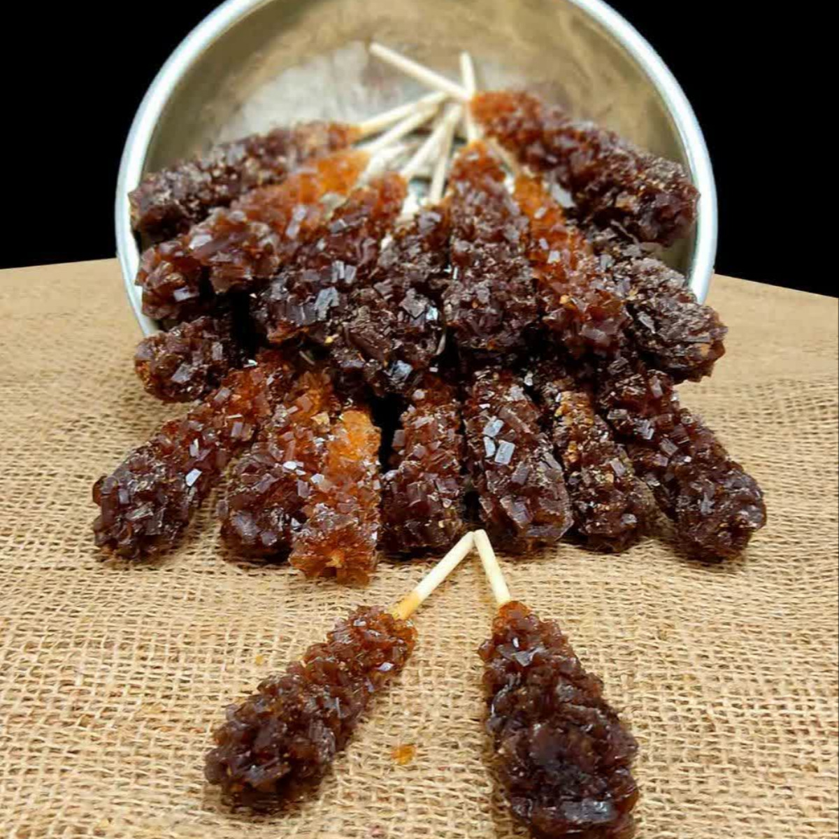 نبات قهوه ای دسته دار فله 1000 گرمی