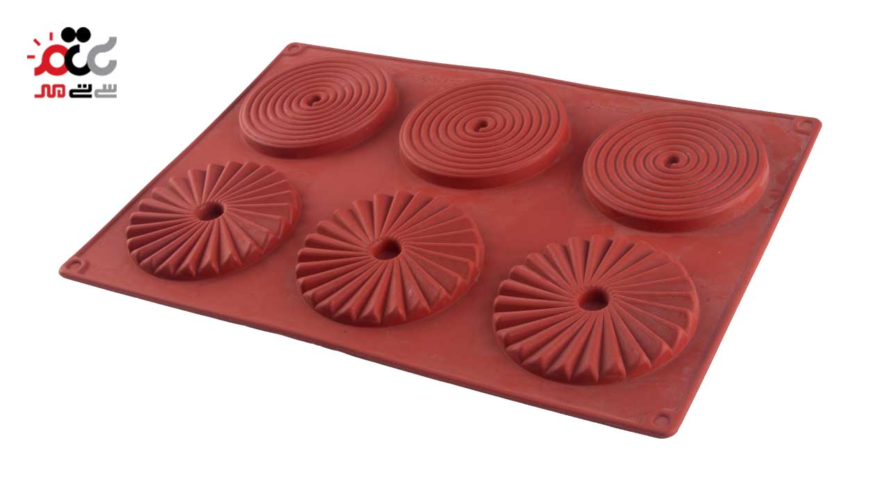 قالب ساوارین سیلیکونی طرح دکو تارت  دایره 6 عددی