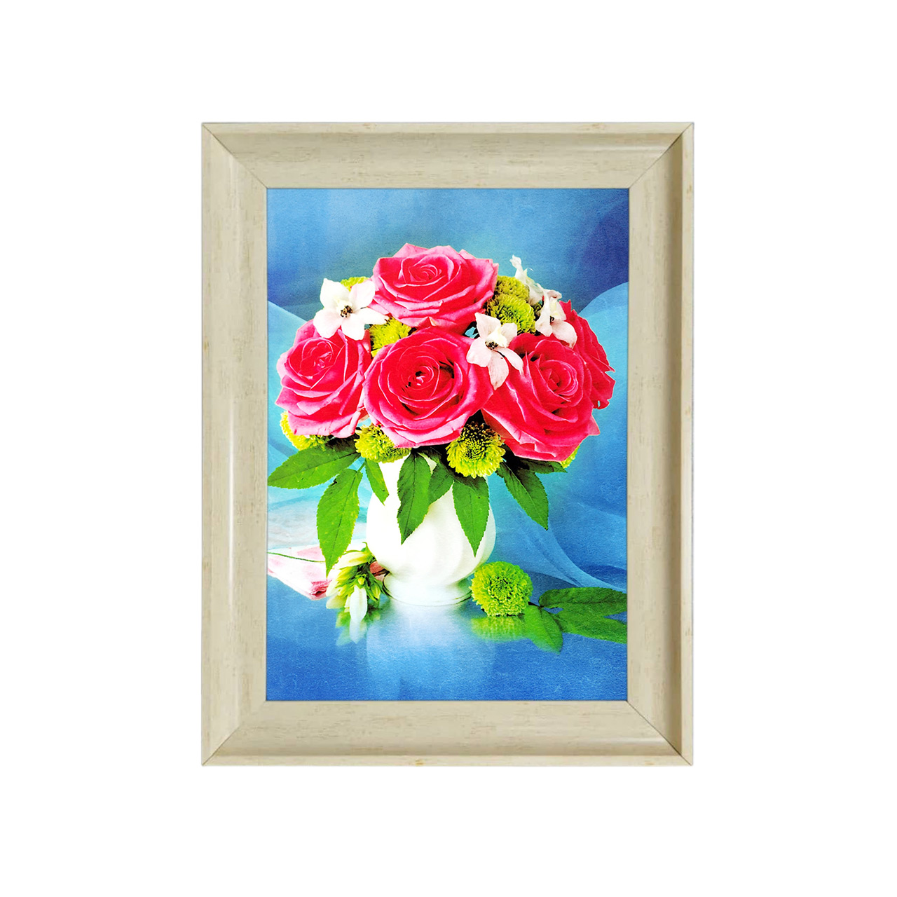 تابلو فرش چاپی طرح گل کد 12328 سایز 50×35 سانتی متری