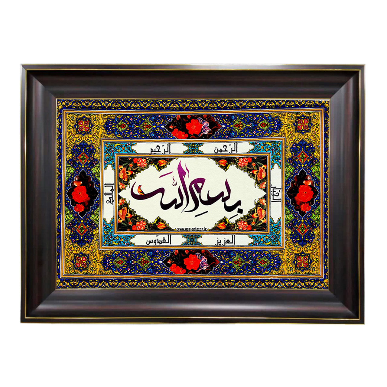 تابلو فرش چاپی طرح بسم الله کد 15027 سایز 40×60 سانتی متری