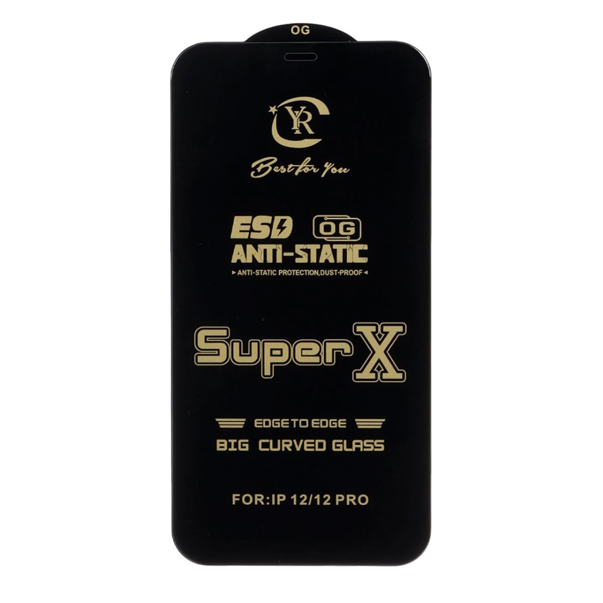 محافظ صفحه نمایش آنتی استاتیک Full Cover Super X مدل Apple iPhone 12 / iPhone 12 Pro