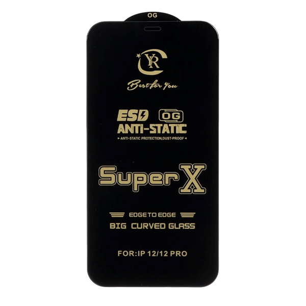 محافظ صفحه نمایش آنتی استاتیک Full Cover Super X مدل Apple iPhone 12 / iPhone 12 Pro