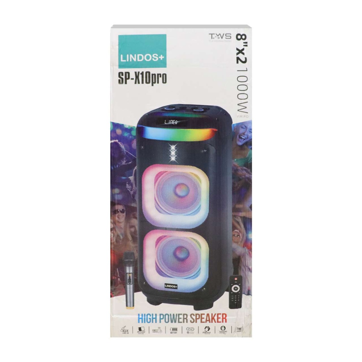 اسپیکر بی سیم +Lindos مدل SP-X10pro - مشکی (گارانتی تعویض یکساله شرکتی)