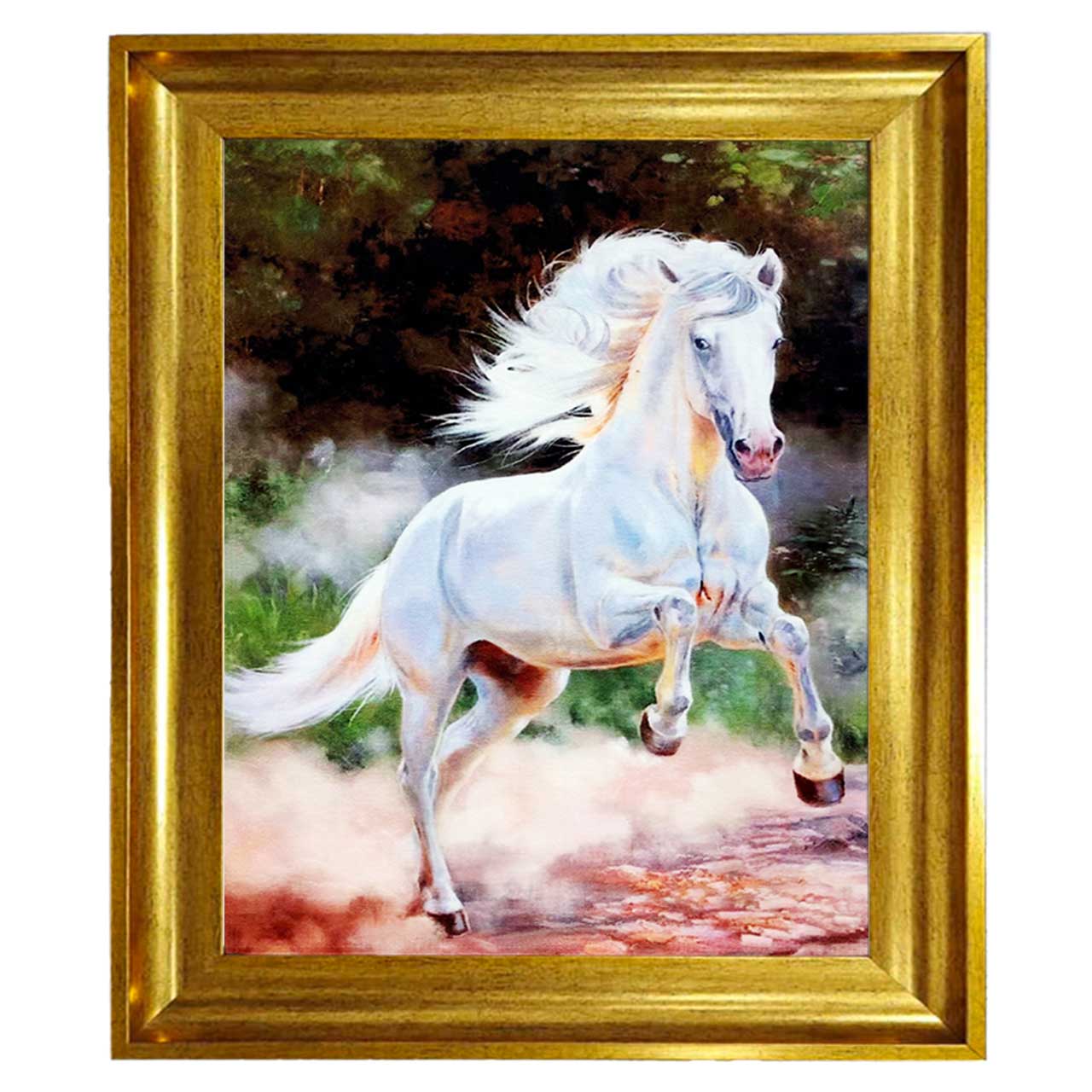 تابلو فرش چاپی طرح اسب کد 14307 سایز 100×70 سانتی متری