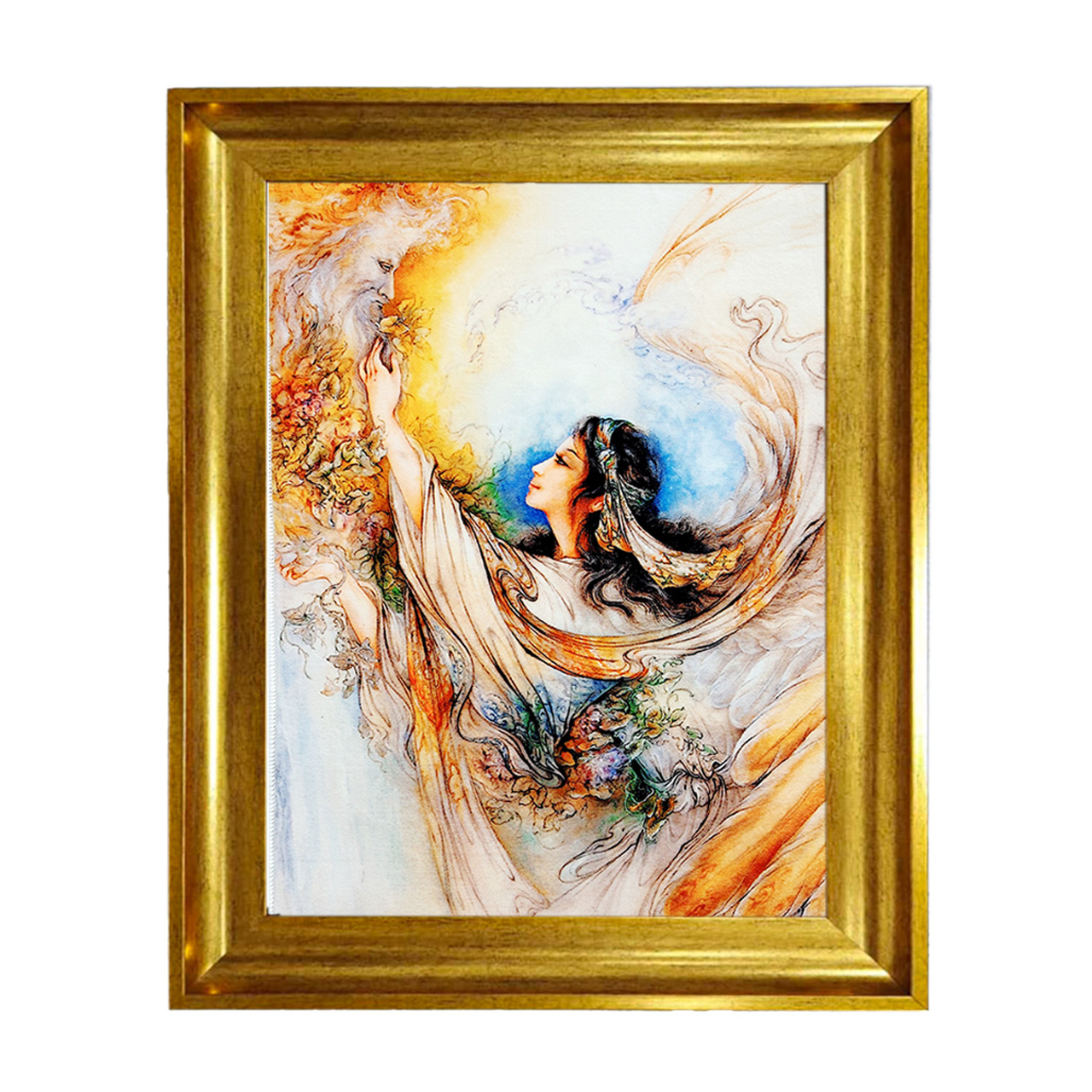 تابلو فرش چاپی طرح مینیاتوری کد 16002 سایز 50×70 سانتی متری