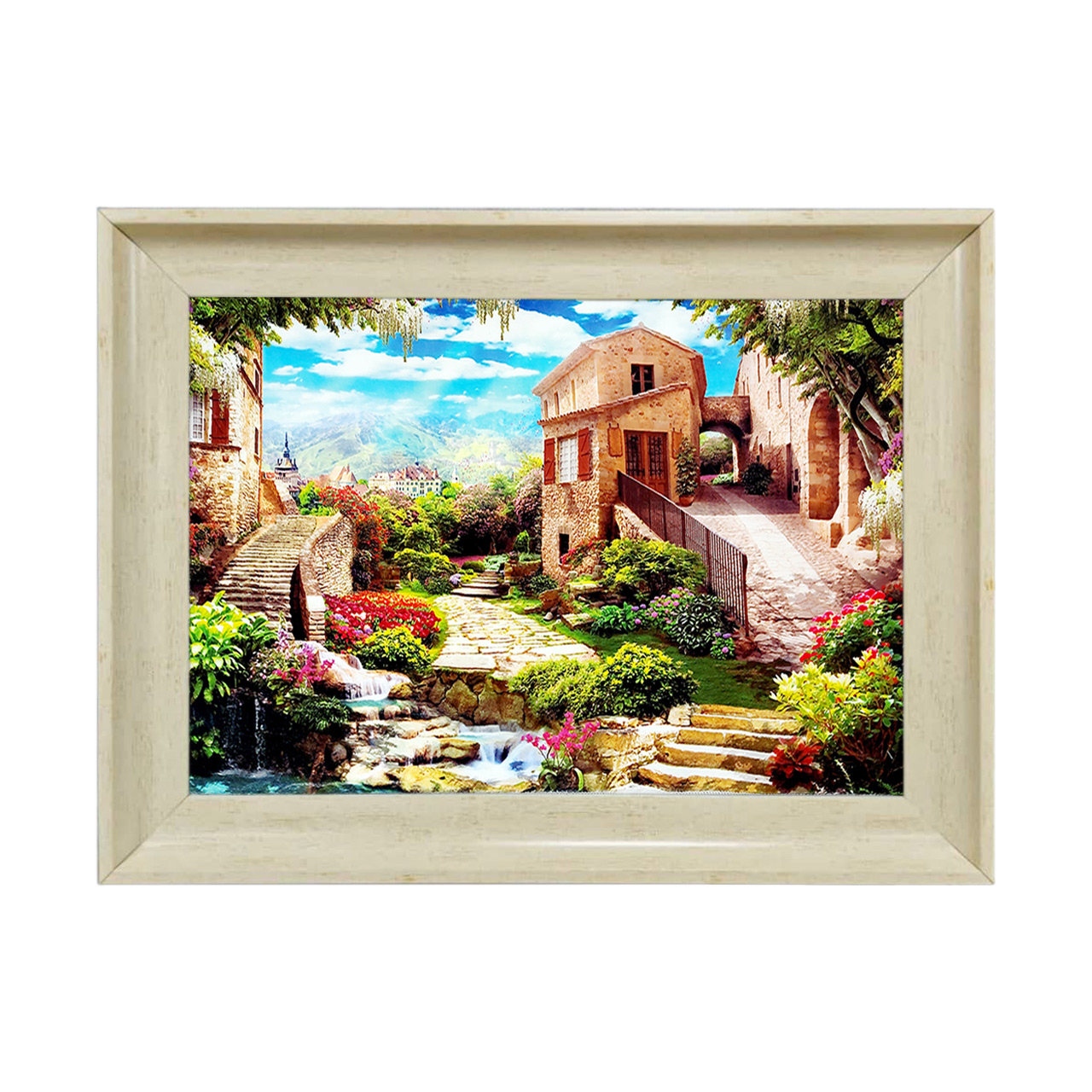 تابلو فرش چاپی طرح منظره کد 10055 سایز 50×35 سانتی متری