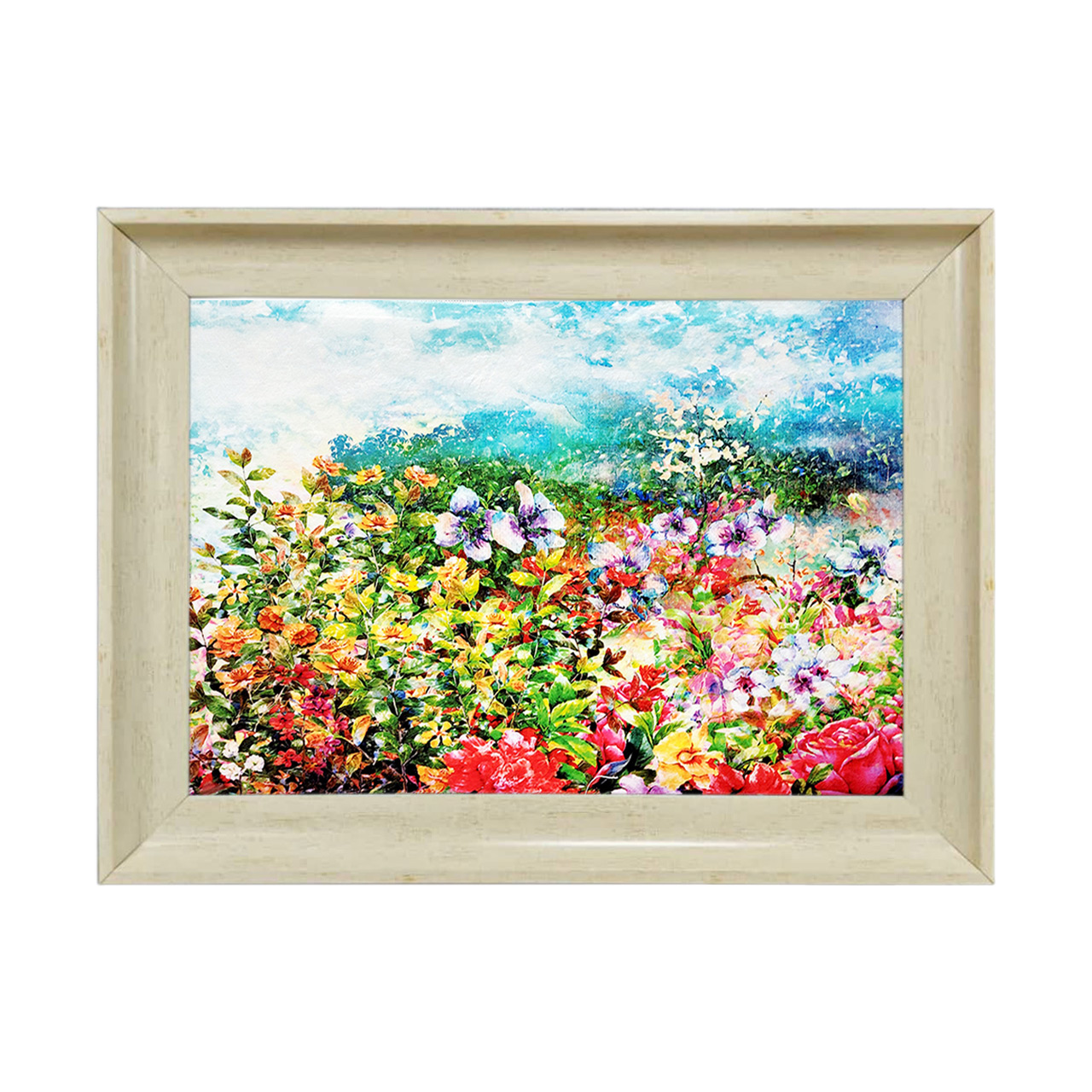 تابلو فرش چاپی طرح گل کد 12030 سایز 50×35 سانتی متری