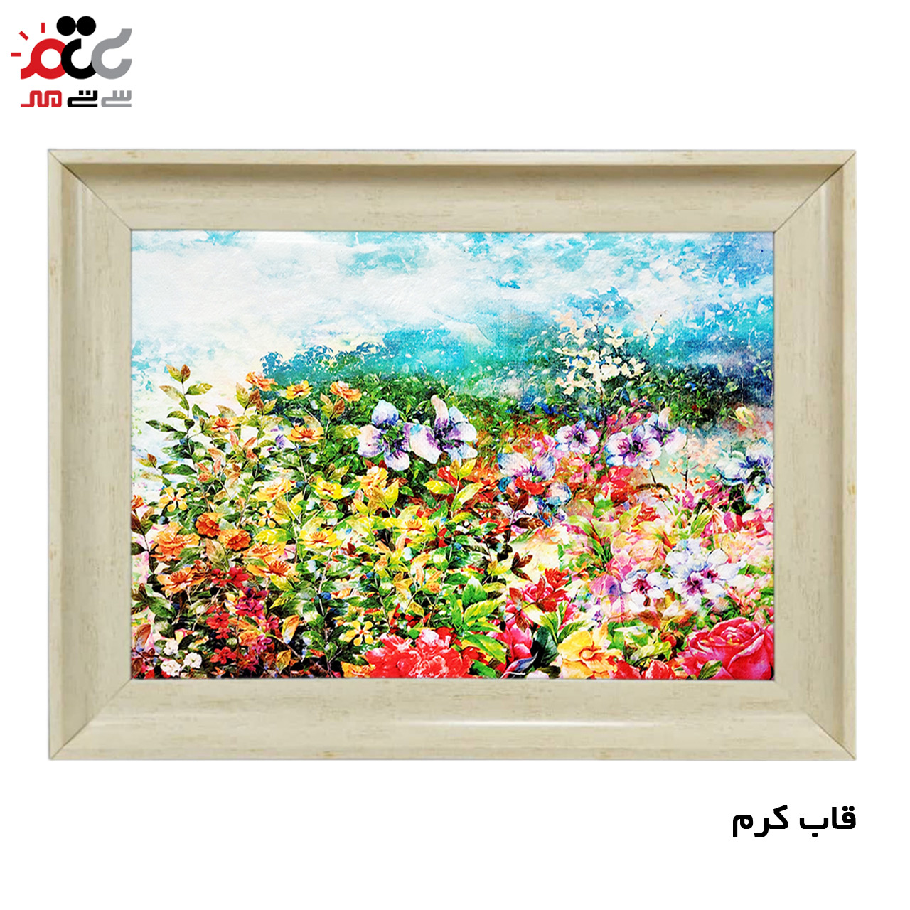 تابلو فرش چاپی طرح گل کد 12030 سایز 50×50 سانتی متری