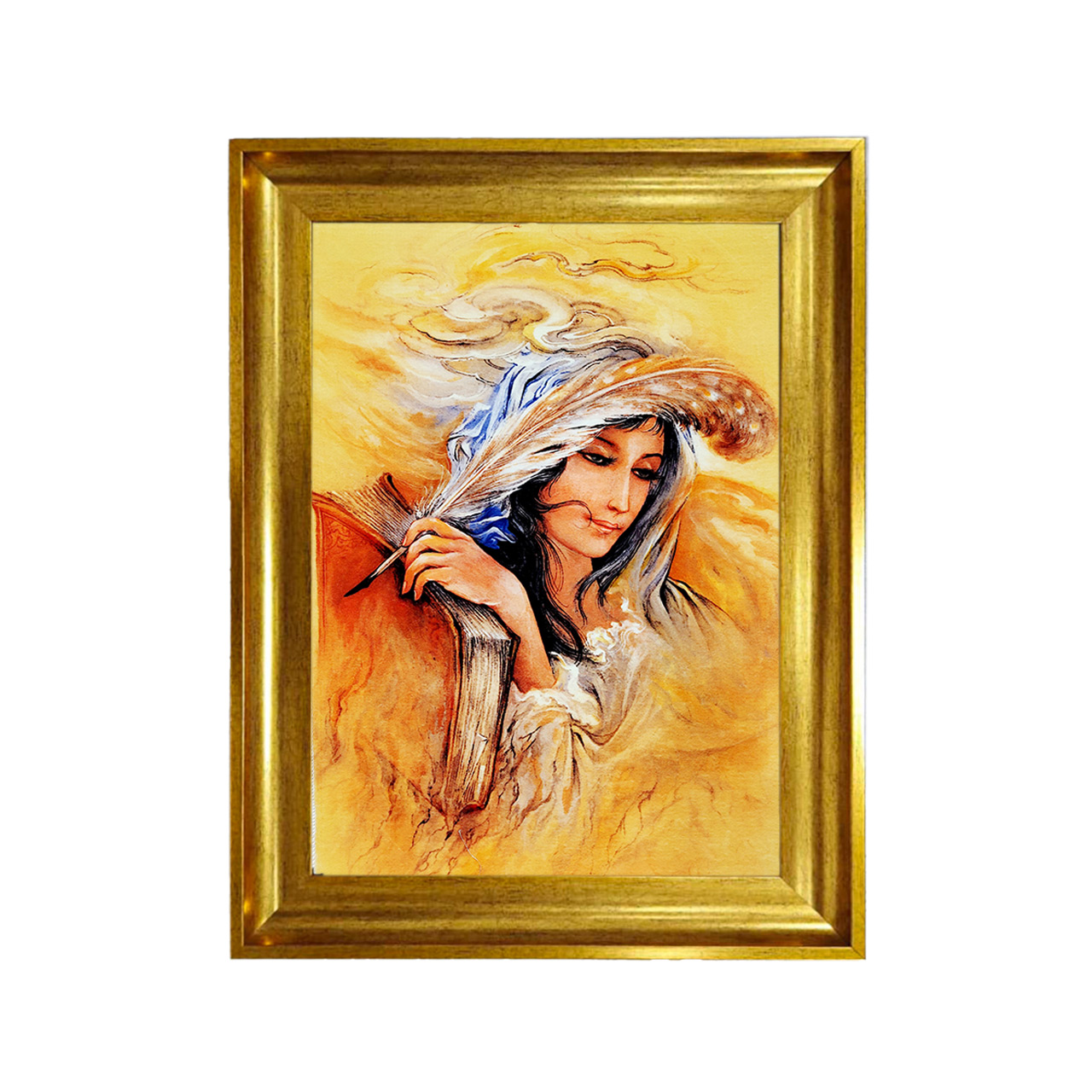 تابلو فرش چاپی طرح مینیاتوری کد 16016 سایز 50×50 سانتی متری