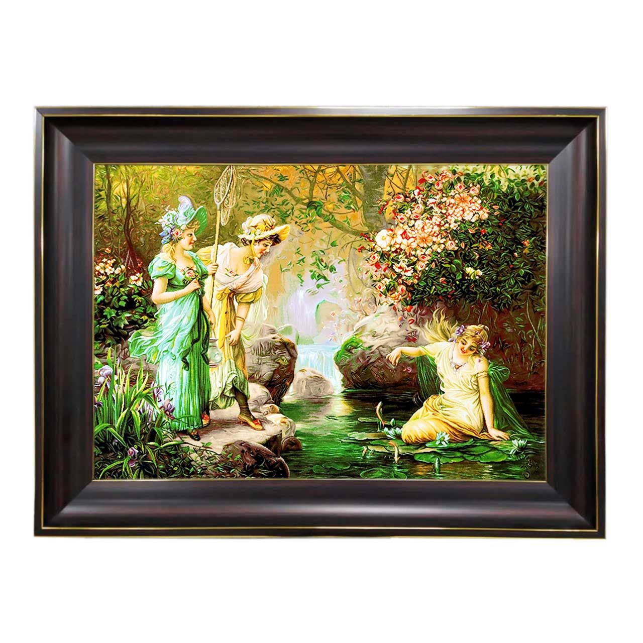 تابلو فرش چاپی طرح برکه کد 11063 سایز 60×40 سانتی متری