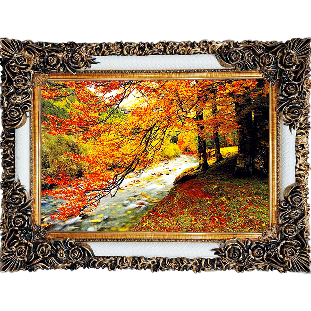 تابلو فرش چاپی طرح جاده کد 10211 سایز 100×70 سانتی متری