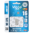 (گارانتی مادام العمر رایانه نوین سگال) نقره ای Vicco man VC375 S USB3.0 Flash Memory - 16GB