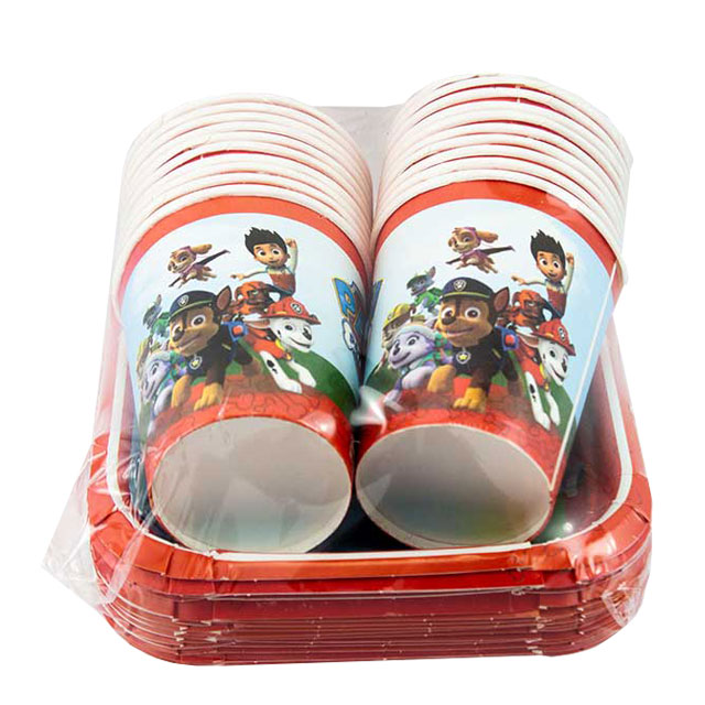 تم تولد پک بشقاب و لیوان پسرانه مدل سگ های نگهبان 20 عددی