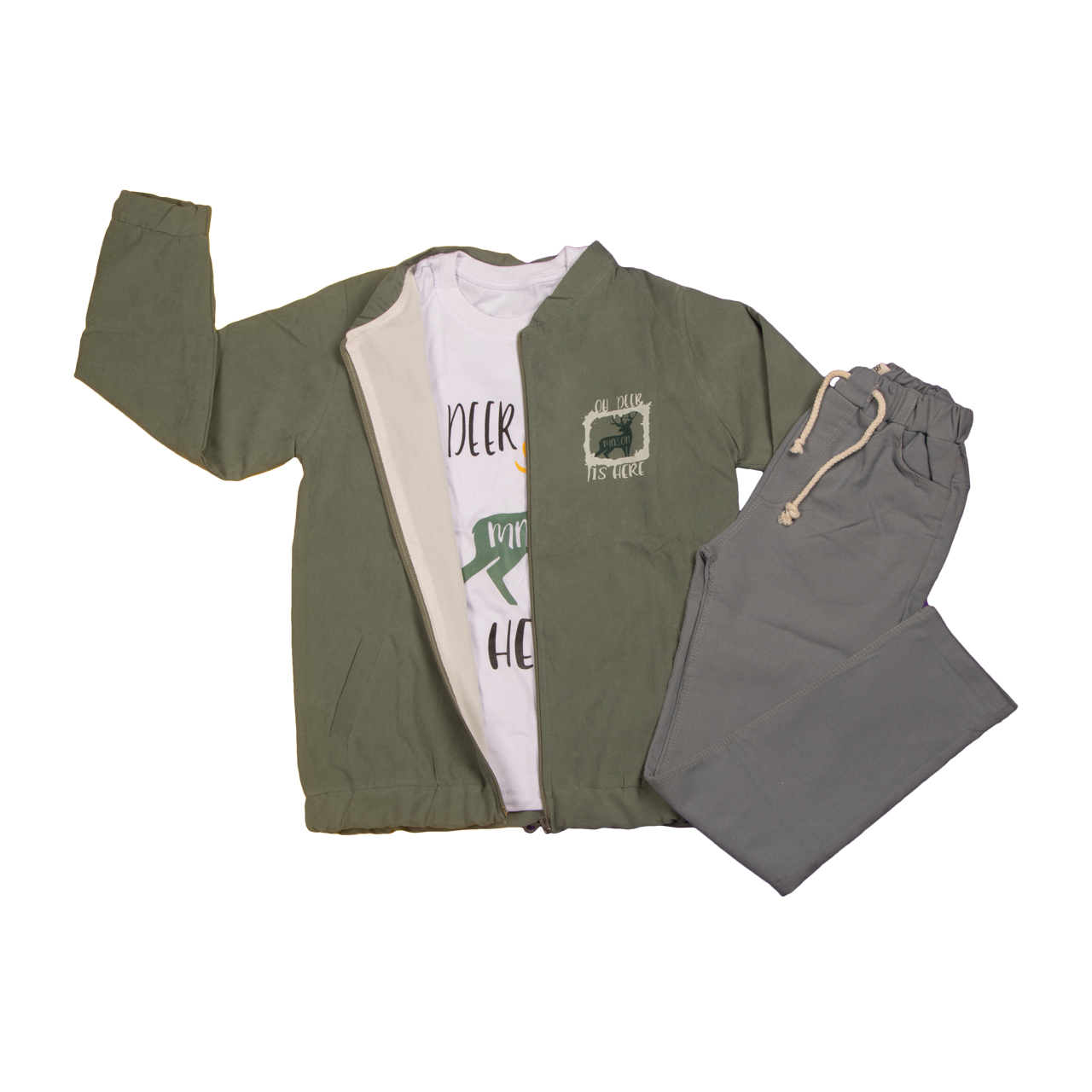 ست 3 تکه کت و شلوار پسرانه کد 201