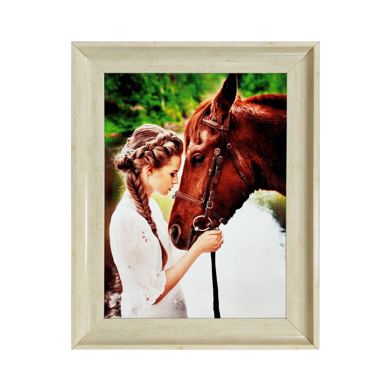 تابلو فرش چاپی طرح اسب کد 13020 سایز 60×40 سانتی متری