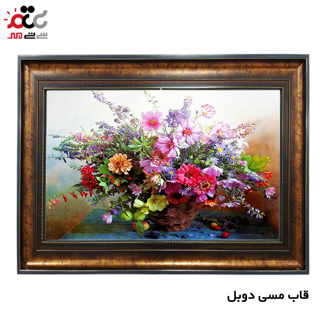 تابلو فرش چاپی طرح گل کد 12009 سایز 100×70 سانتی متری