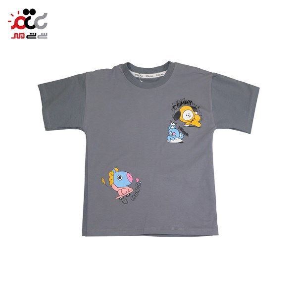 ست تیشرت و شلوارک پسرانه دودی مدل CHIMMY سایز 50