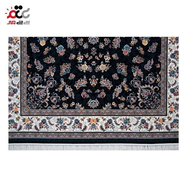 فرش ماشینی مدل گیلدا سرمه ا ی