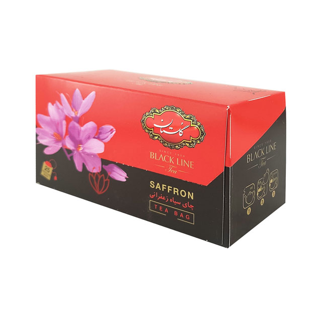 چای سیاه زعفرانی گلستان 25 عددی