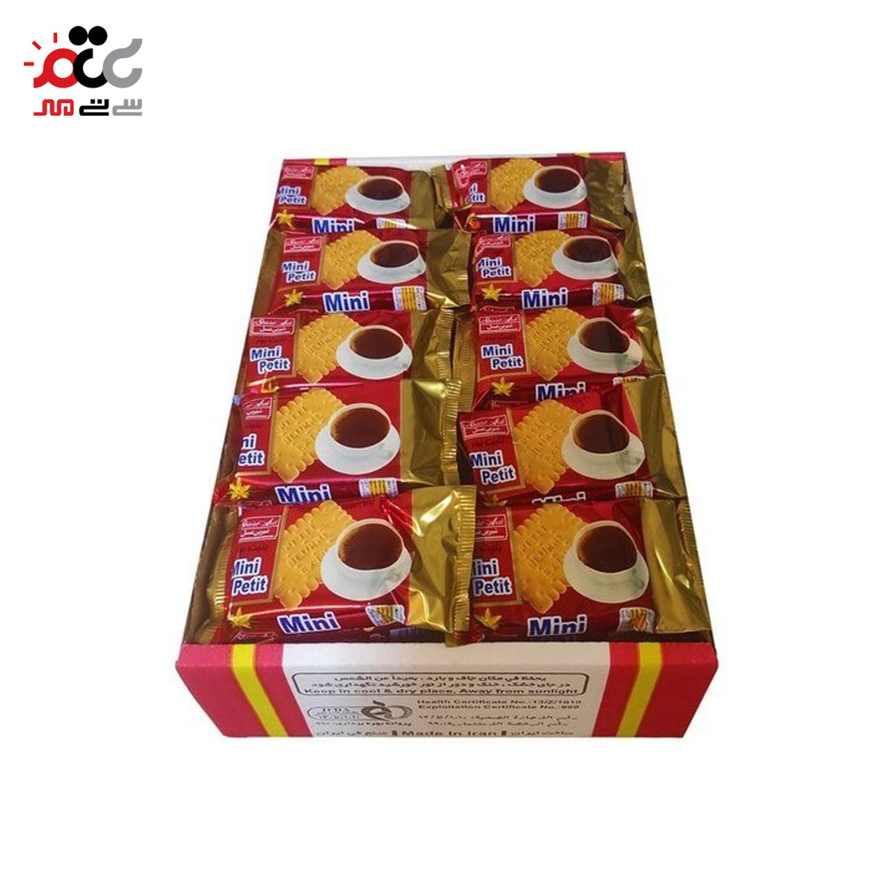 بیسکویت پتی بور شیری شیرین عسل 13 گرمی بسته 50 عددی