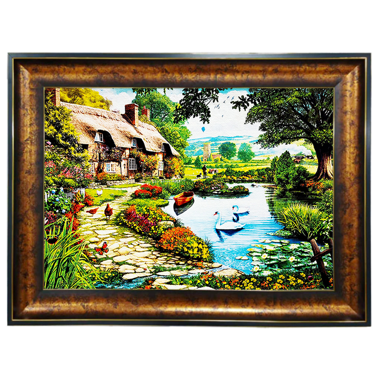 تابلو فرش چاپی طرح منظره کد 10130 سایز 100×50 سانتی متری