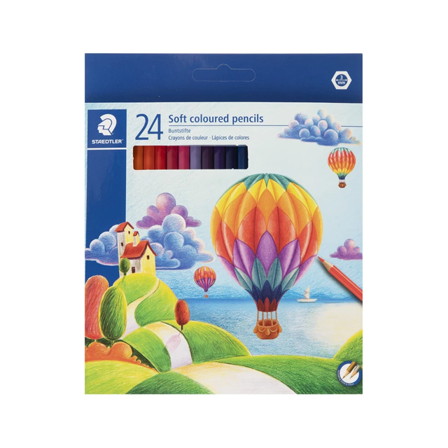 مداد رنگی جعبه ای استدلر مدل 143C24LJ بسته 24 عددی