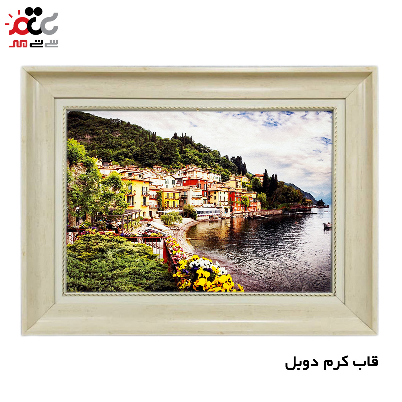 تابلو فرش چاپی طرح دریاچه کد 10007 سایز 50×50 سانتی متری