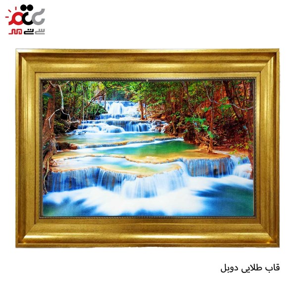 تابلو فرش طرح رود خانه سنگی کد 10226 سایز 50*35 سانتی متری