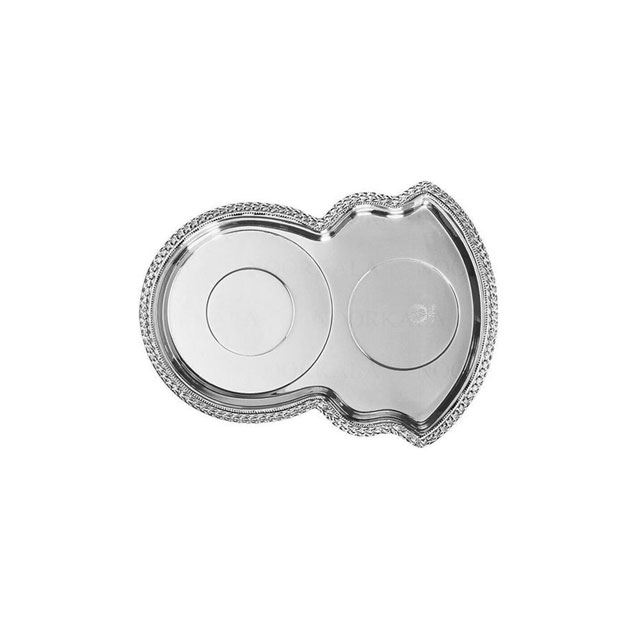 سینی زیر سماور استیل سایز کوچک