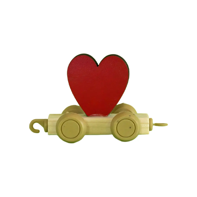 قطار چوبی طرح قلب